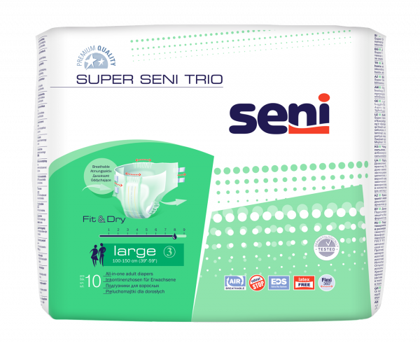 SUPER SENI TRIO L - Sac de 10 changes