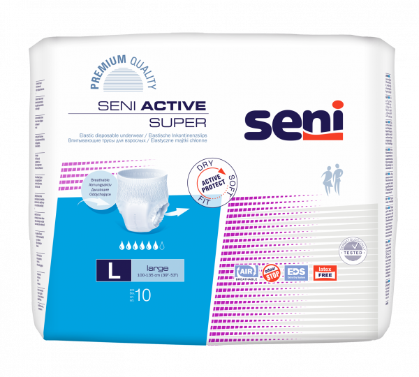 SENI ACTIVE SUPER L - Sac de 10 changes